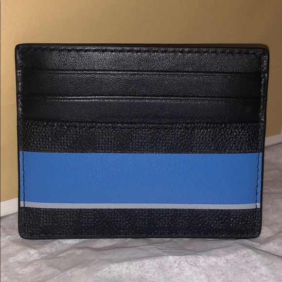 🆕 Michael Kors Tall Card Case Men’s Wallet Blue! - Picture 3 of 4
